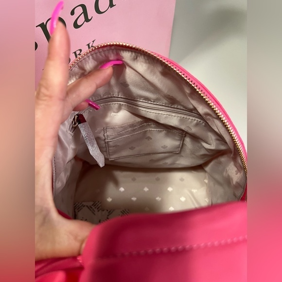 Kate Spade Backpack - BNWT (Pink with Deep Red straps) - Picture 3 of 6